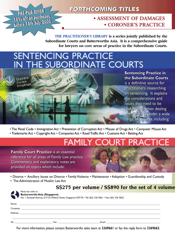 Sentencing Practice in the Subordinate Courts